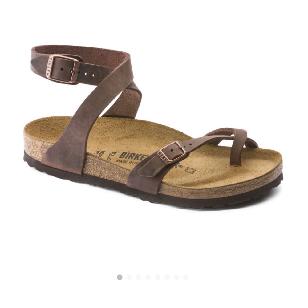 Birkenstock Yara oiled leather.